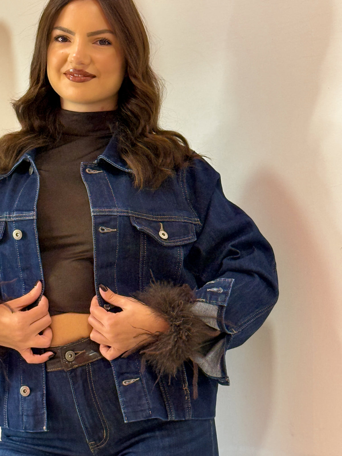 GIUBBINO JEANS INSERTO