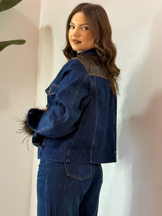 GIUBBINO JEANS INSERTO