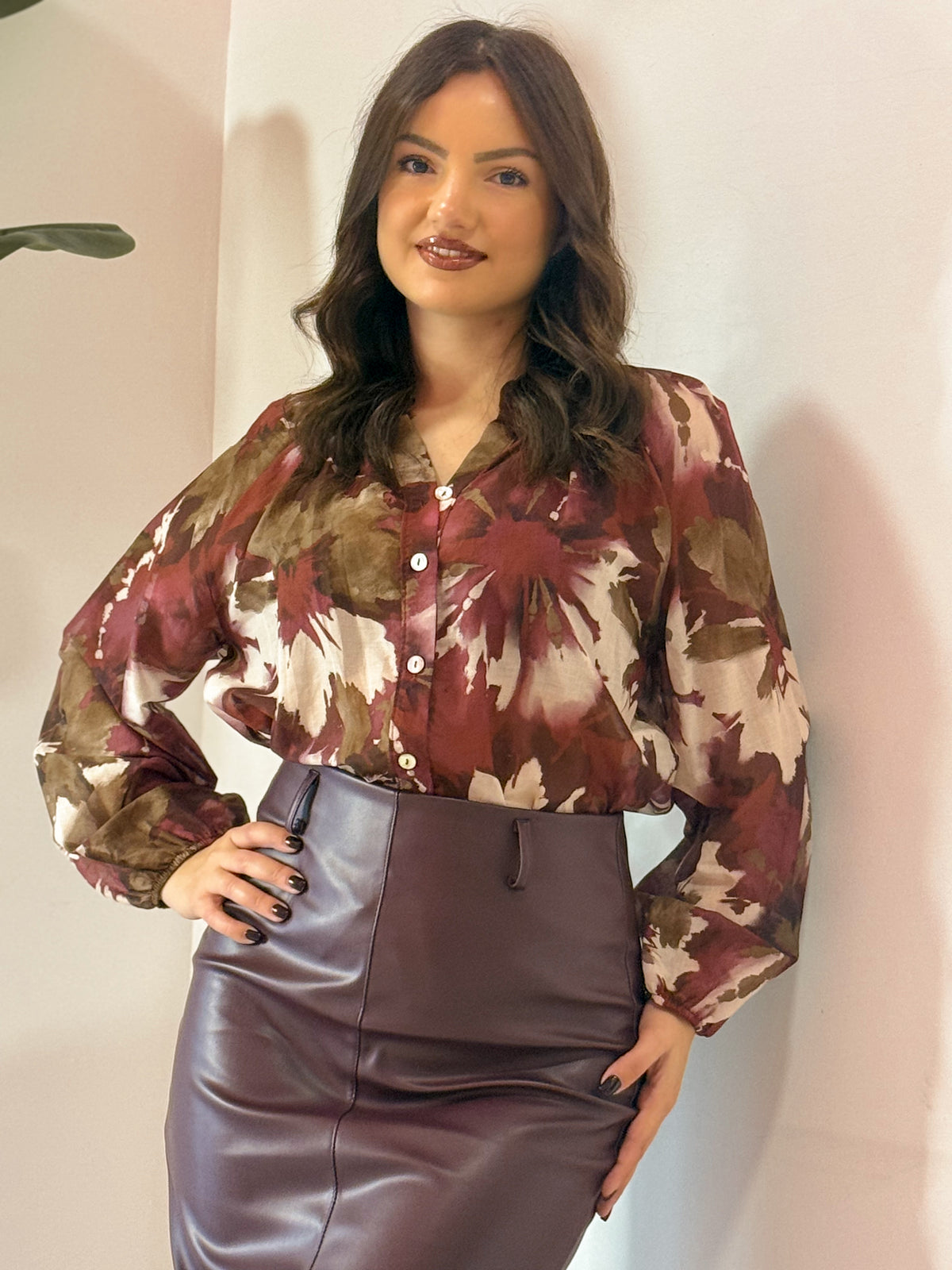 CAMICIA SIRIANA BORDEAUX