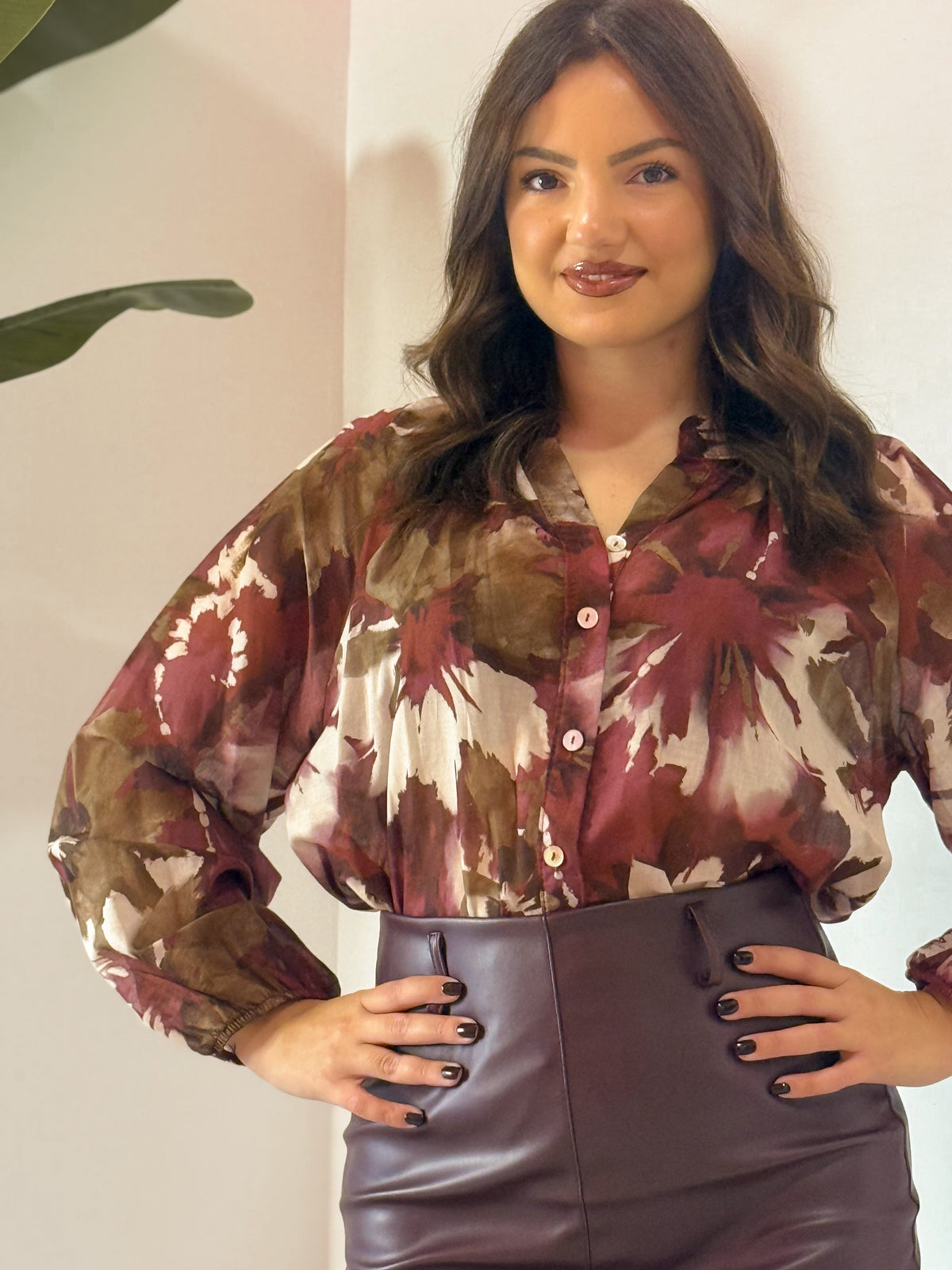 CAMICIA SIRIANA BORDEAUX