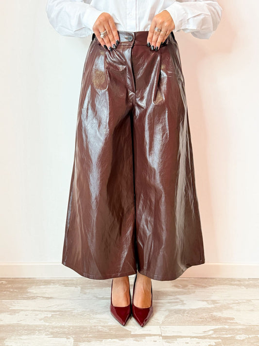 Bermuda vinile Bordeaux