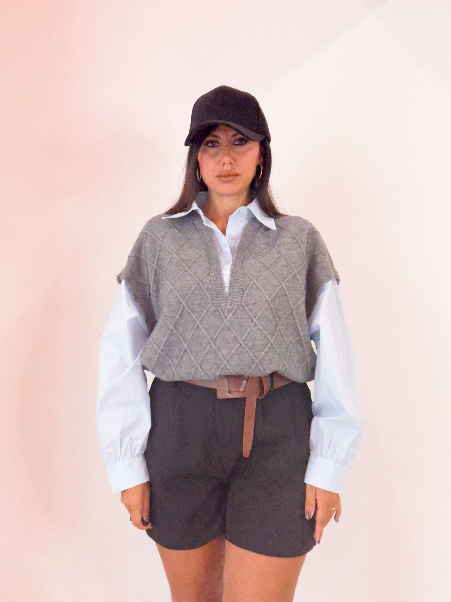 Camicia con gilet 2 colori