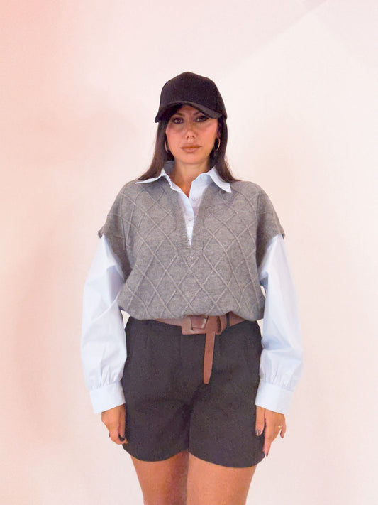 Camicia con gilet 2 colori
