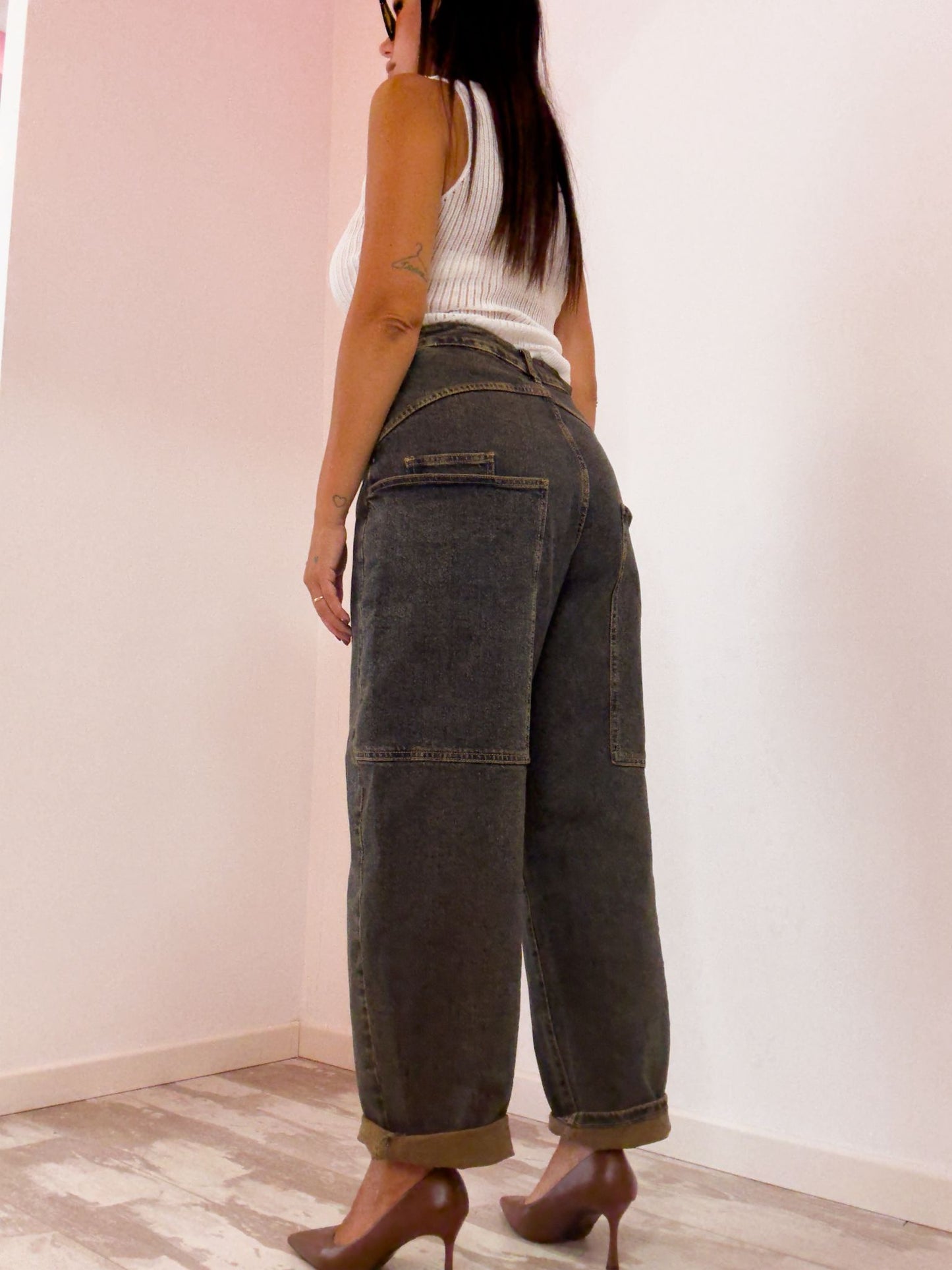 Jeans Ballon sabbiato
