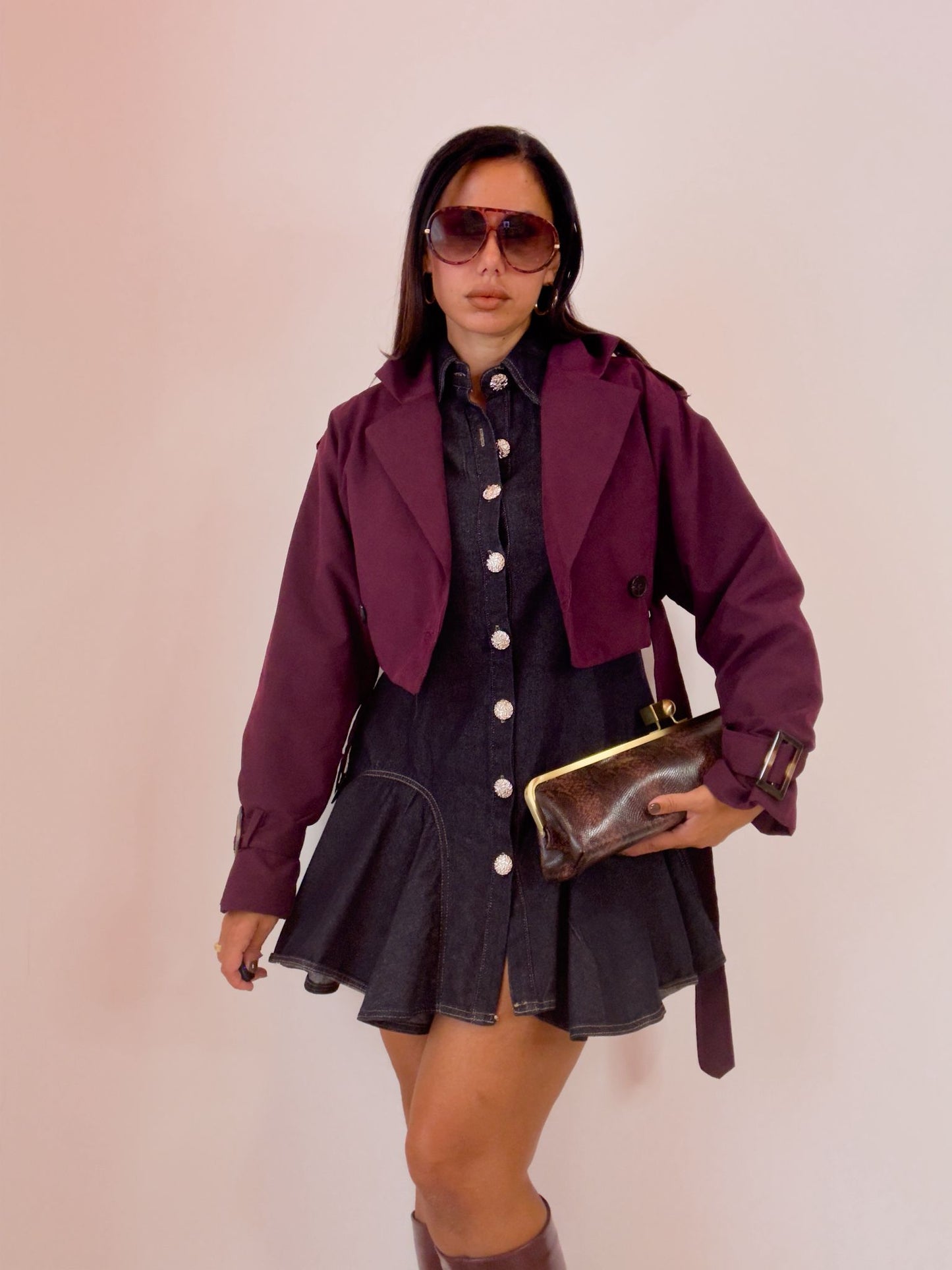 Trench  bordeaux