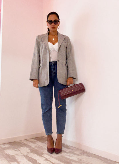Giacca English con righe azzurre