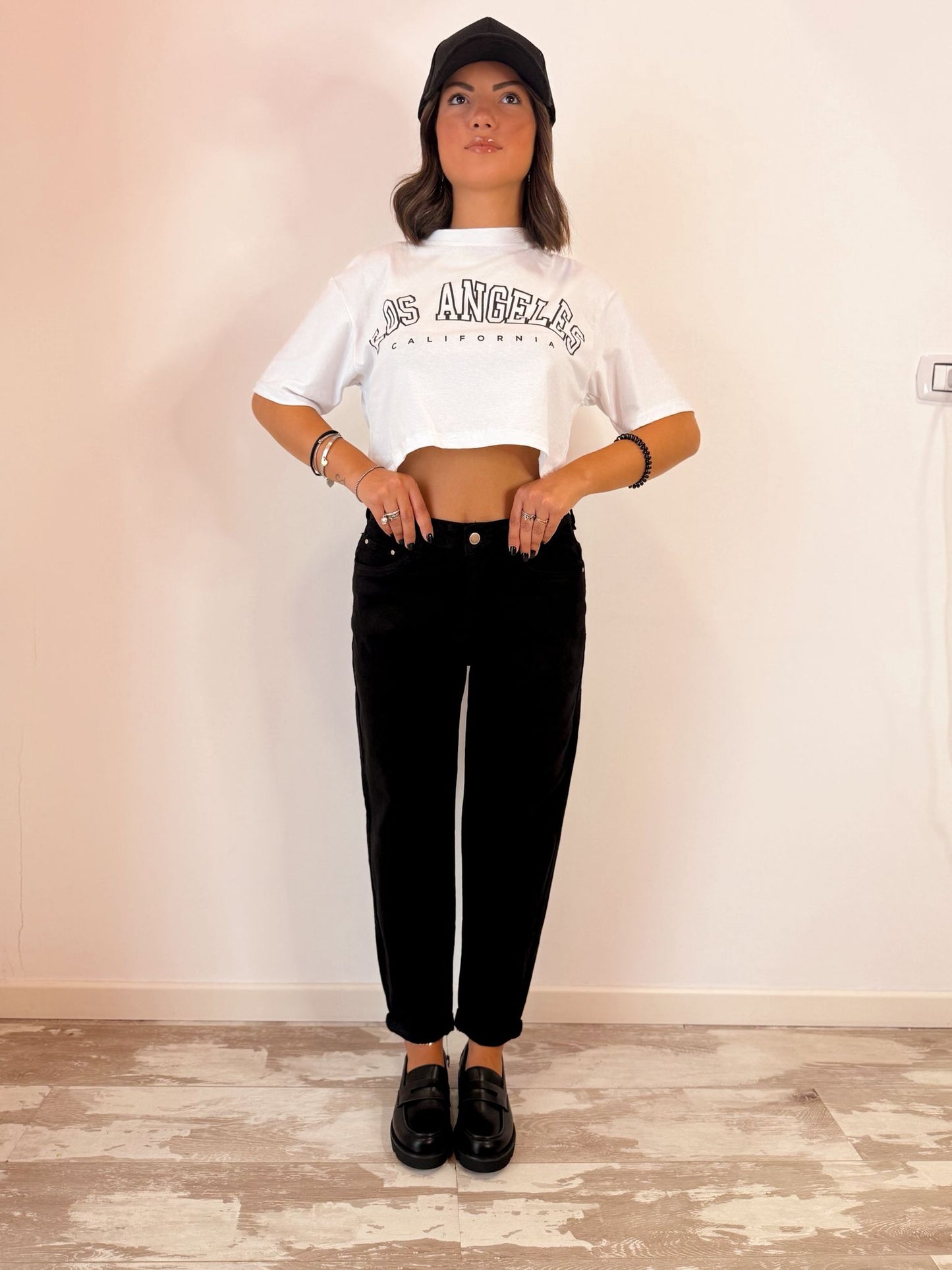 T-shirt Los Angeles crop