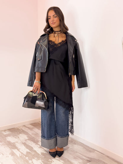 Dress raso e pizzo