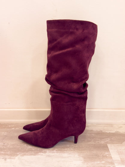 Stivale camoscio  bordeaux
