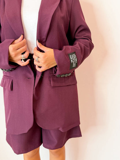 Tailleur bermuda Bordeaux