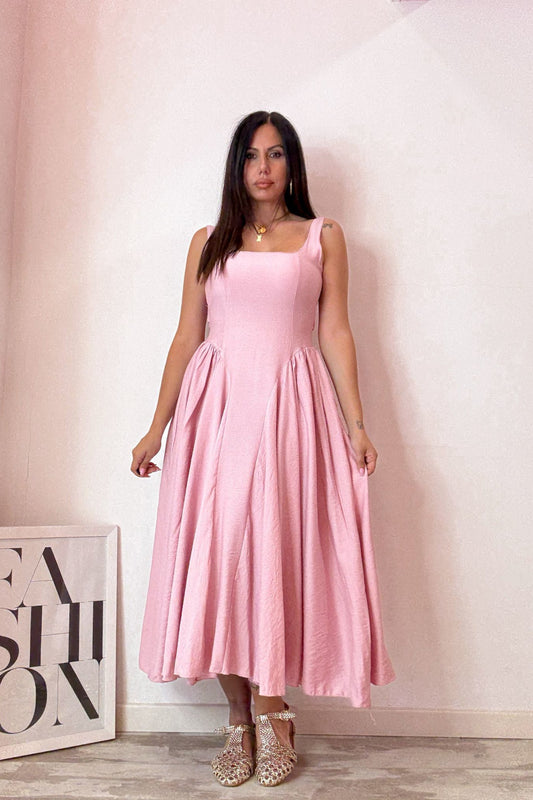 Abito luisa blu rosa