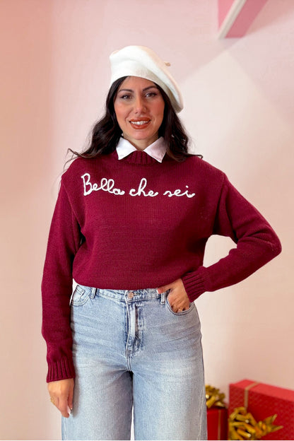 Pull bella bordeaux