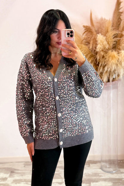 Cardigan paillettes 4 colori