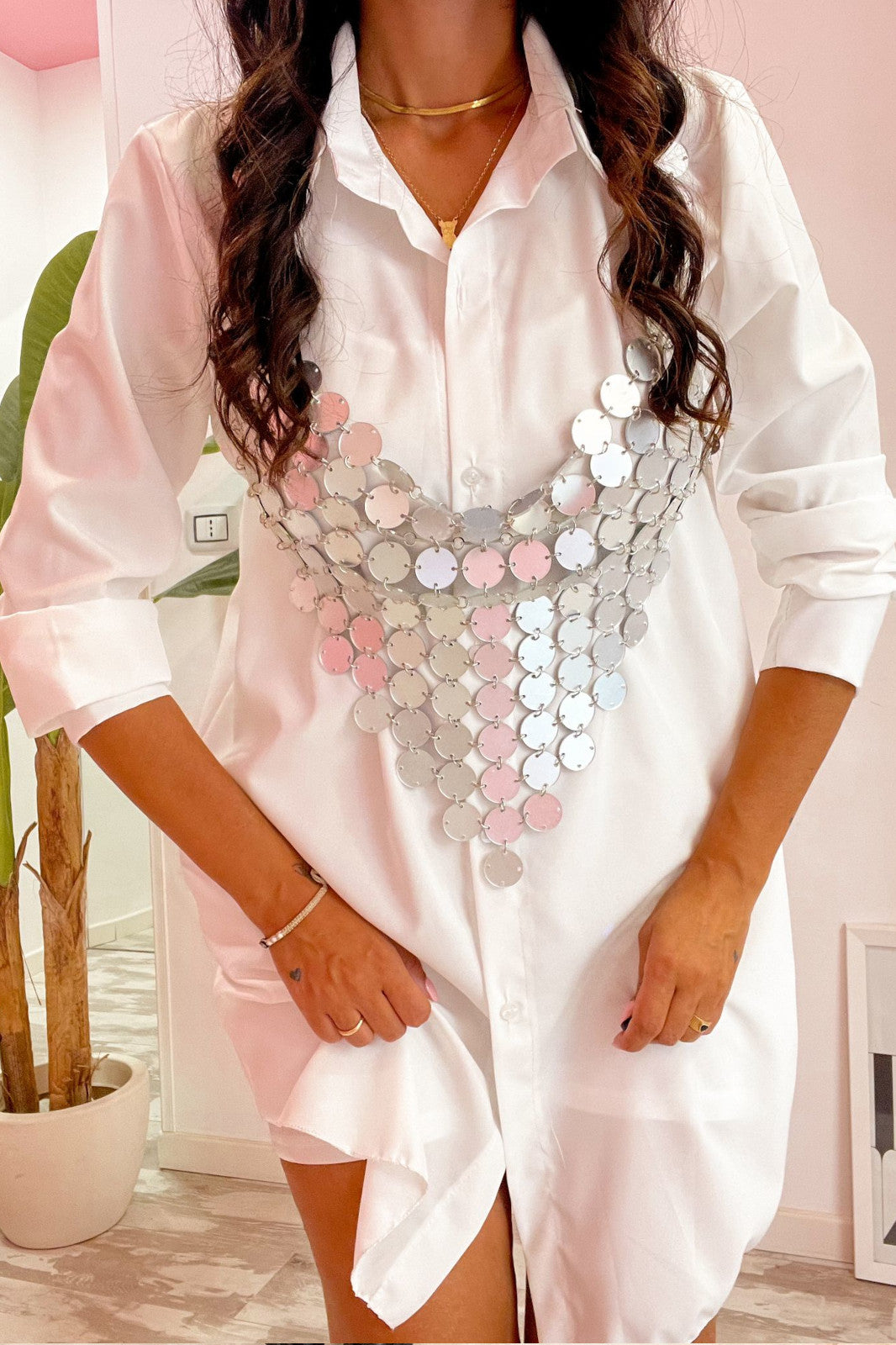 Camicia silver top