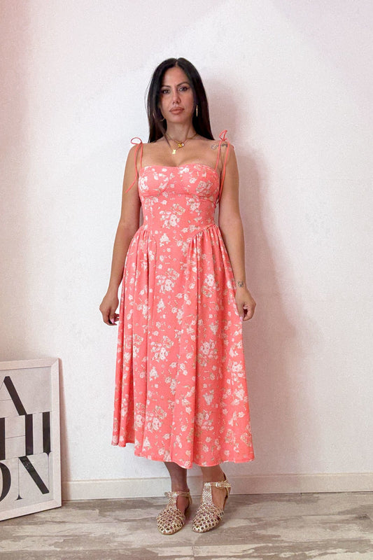 Abito holiday rosa & corallo