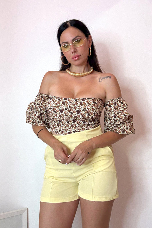 Crop fiorellini 3 colori