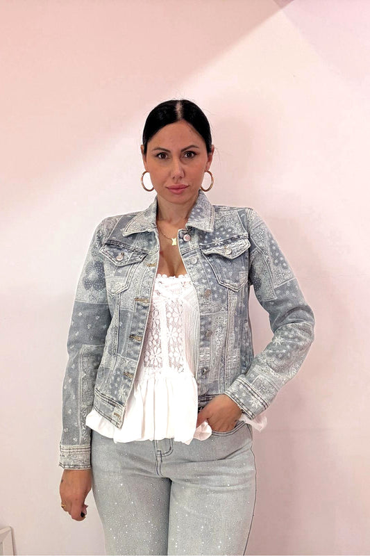 Giacca denim mandala
