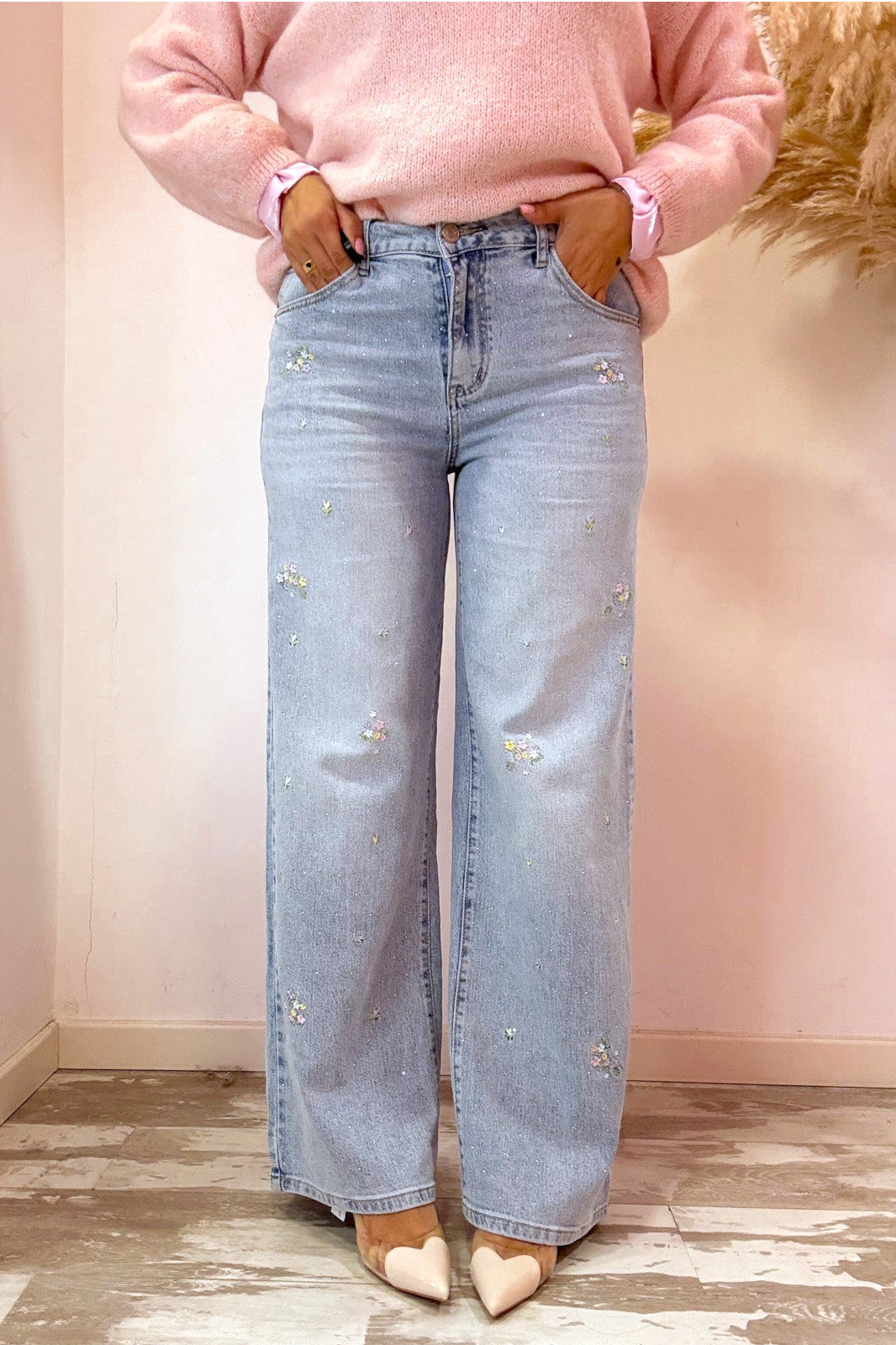 Jeans fiori brilly