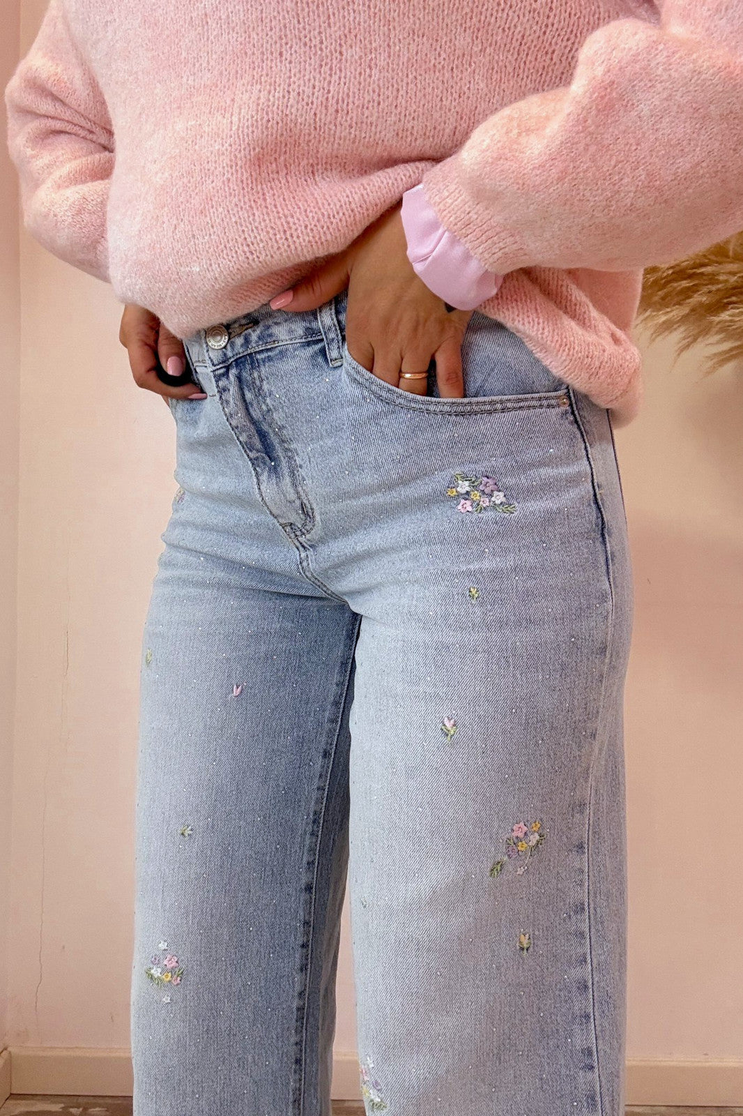 Jeans fiori brilly