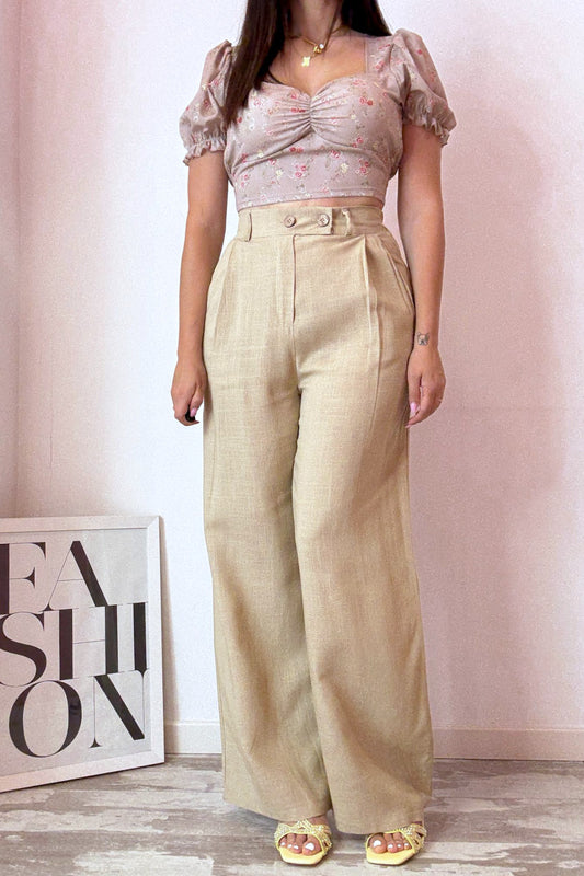 Pantalone country beige