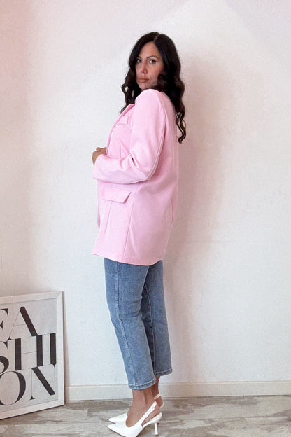 Giacca over rosa