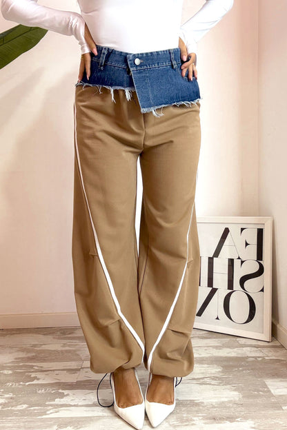 Pantalone circus beige