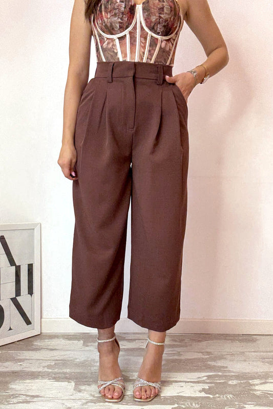 Pantalone capri biscotto