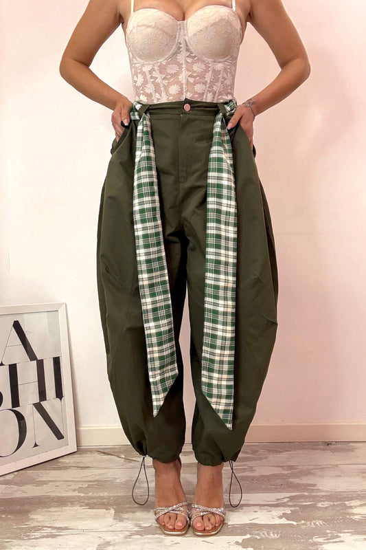 Pantalone balloon verde