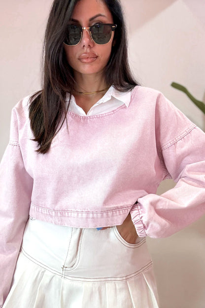 Polo denim pink