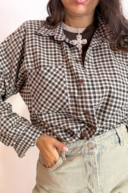 Camicia trendy cioccolato