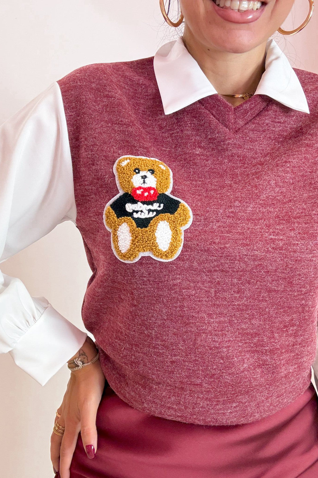 Finta camicia teddy due colori