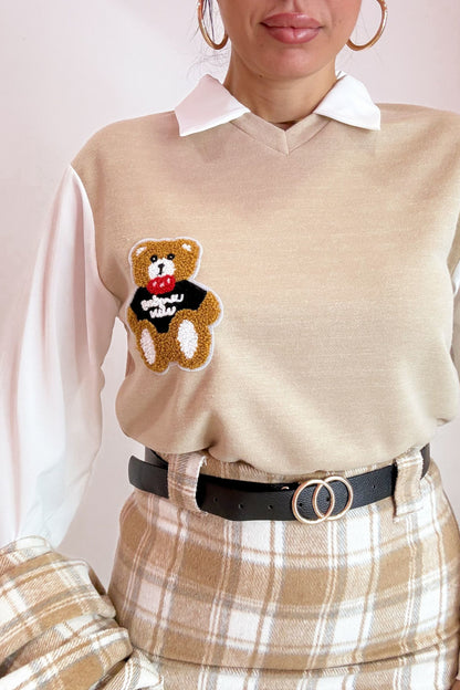 Finta camicia teddy due colori