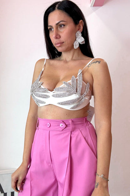 Bralette virale nude e bianca